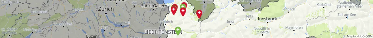 Map view for Pharmacies emergency services nearby Au (Bregenz, Vorarlberg)